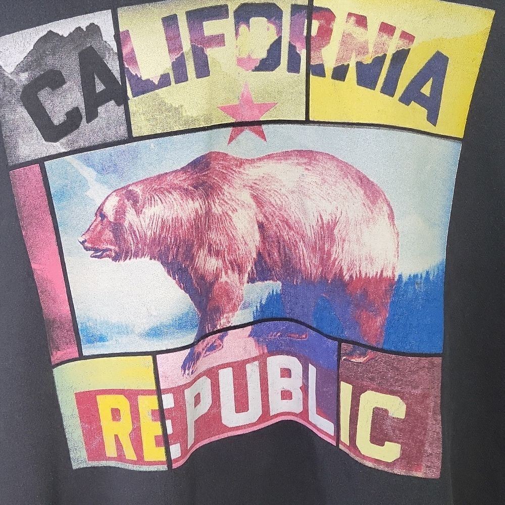 Bowery. Supply Co. California Republic Black Hoodie. Size XL. EUC - Picture 2 of 4